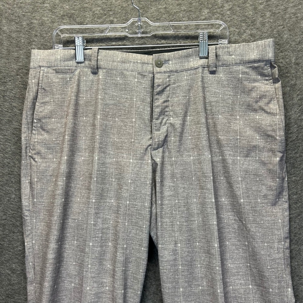 Nike Golf Tour Performance Dri-FIT Pants Men 36x30 Grey Windowpane Grid Trousers